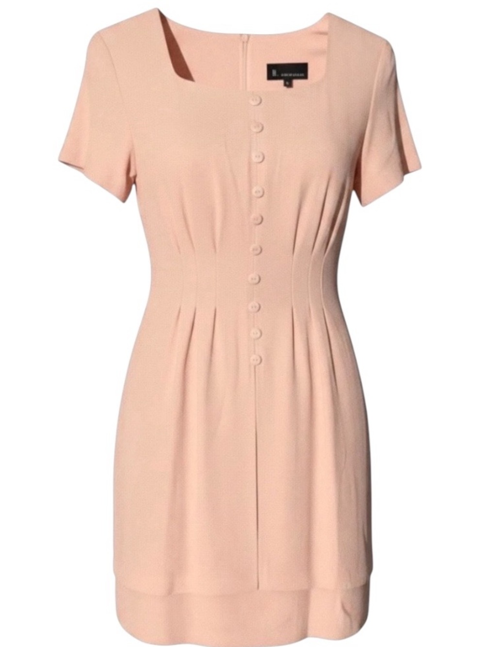 Vintage JAMIE Brooke Salmon Pink Sheath Shift Dress Women’s Size Small 4/6